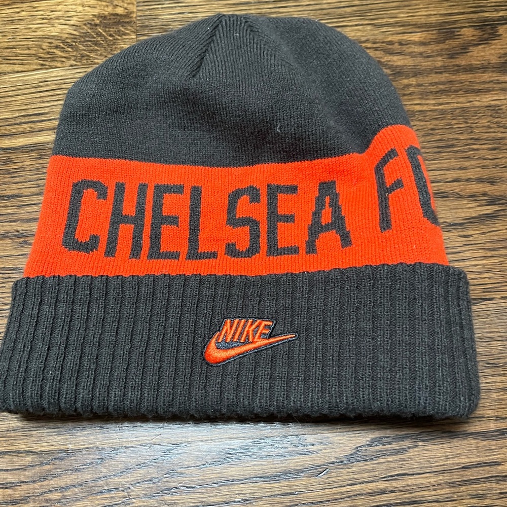 Nike Chelsea FC Black and Orange Kids Beanie